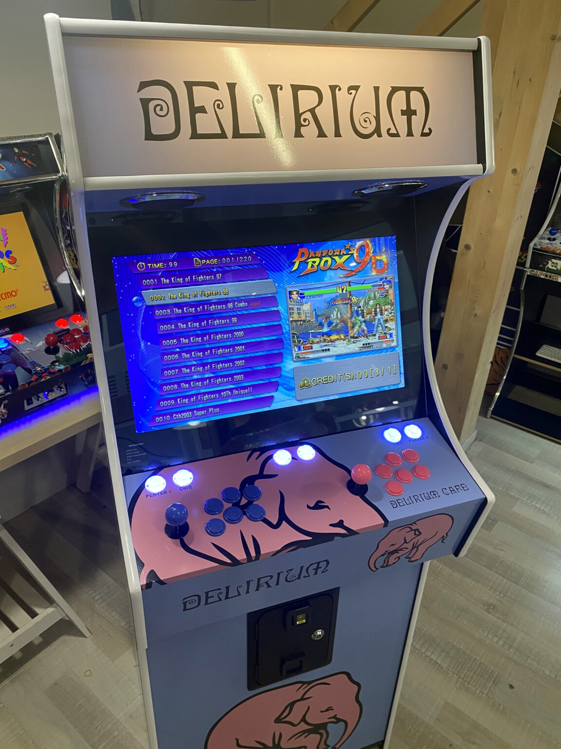 Borne arcade Delirium café