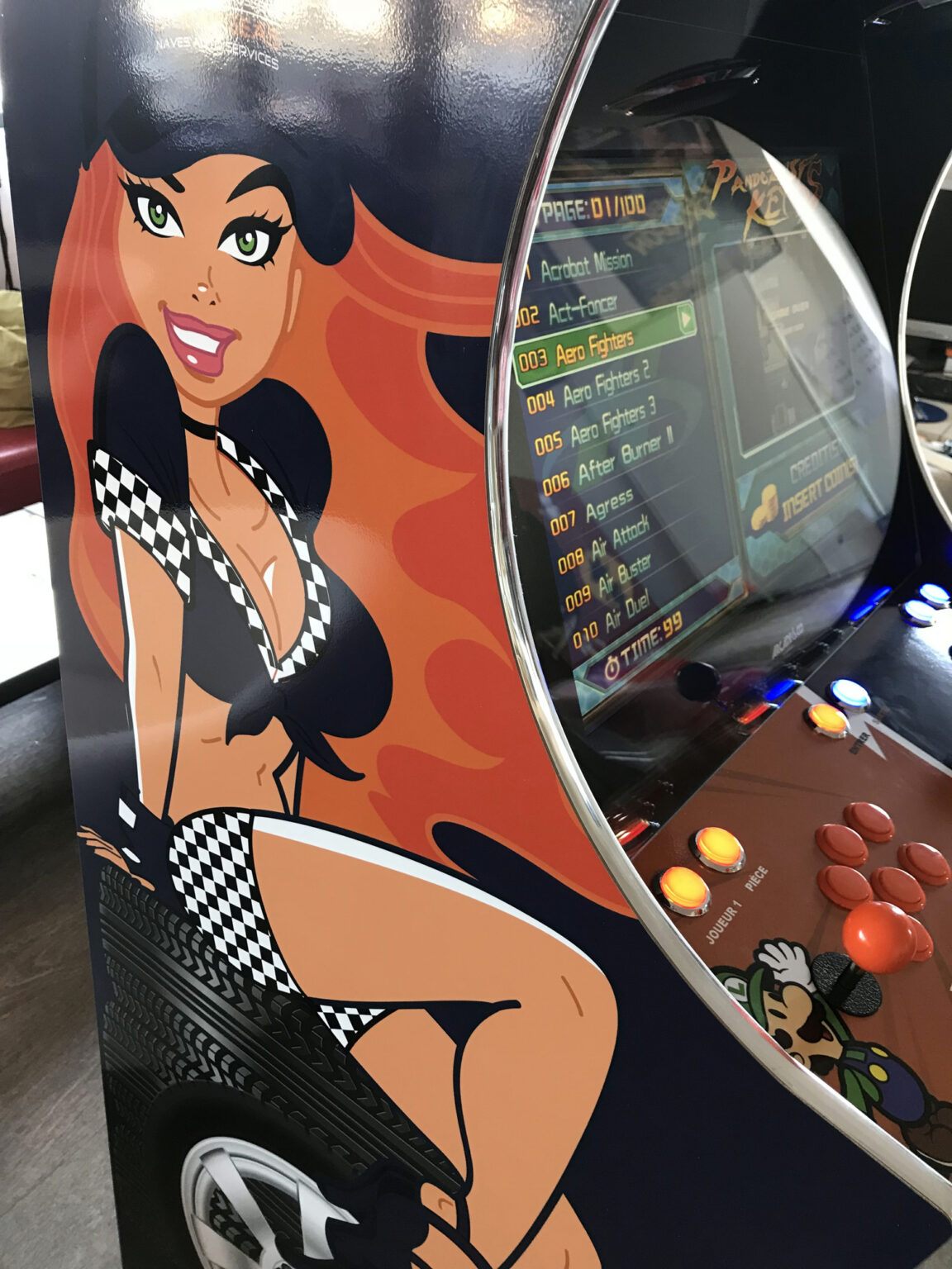 borne arcade garage personnalisée