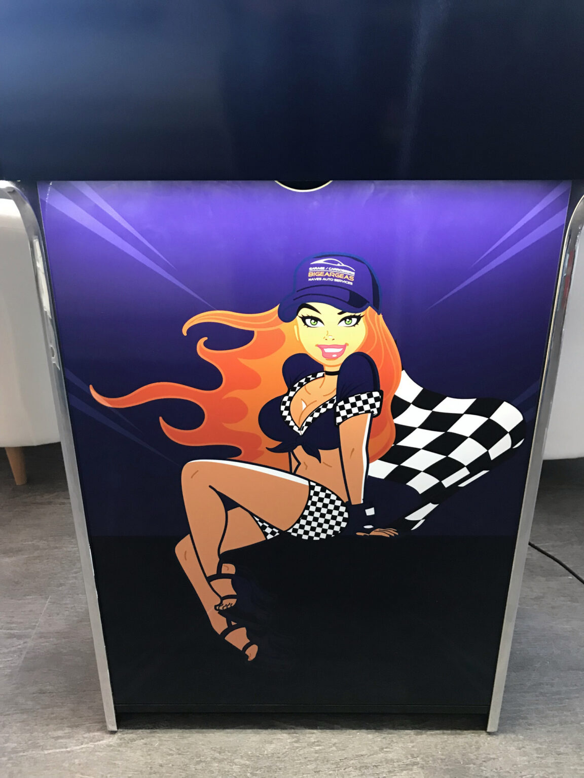 borne arcade garage personnalisée